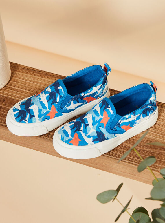 Blauer Slip-on mit Hai-Print FEVANAGE / 23N10PG31D16715