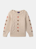 Bestickter Zopfstrickpullover LALOLETTE / 24H2PFR1PUL001