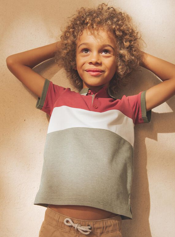 Colorblock-Poloshirt mit Dinosaurier FRIPLAGE1 / 23E3PGD1POL628