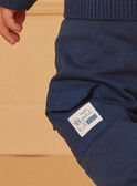 Bequeme marineblaue Hose mit Taschen in Cargo-Optik LADAMIEN / 24H1BGJ1PANC230