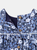Blau-weißes Kleid mit Blumenmuster LACECILE / 24H1BFJ1ROB070