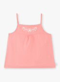 Rosa Tank-Top mit Blumenstickerei ZUDOUETTE / 21E2PFT1DEBD313