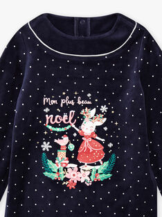 Kind Mädchen Weihnachten Polka Dot Samt Pyjamas BEBLUETTE / 21H5PFI1PYJ622