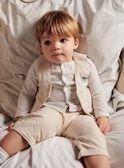Beige ärmellose Leinenjacke FAEDOUARD / 23E1BGI1VSMA013