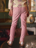 Rosafarbene Samthose LADOSETTE / 24H2PFQ1PAND329
