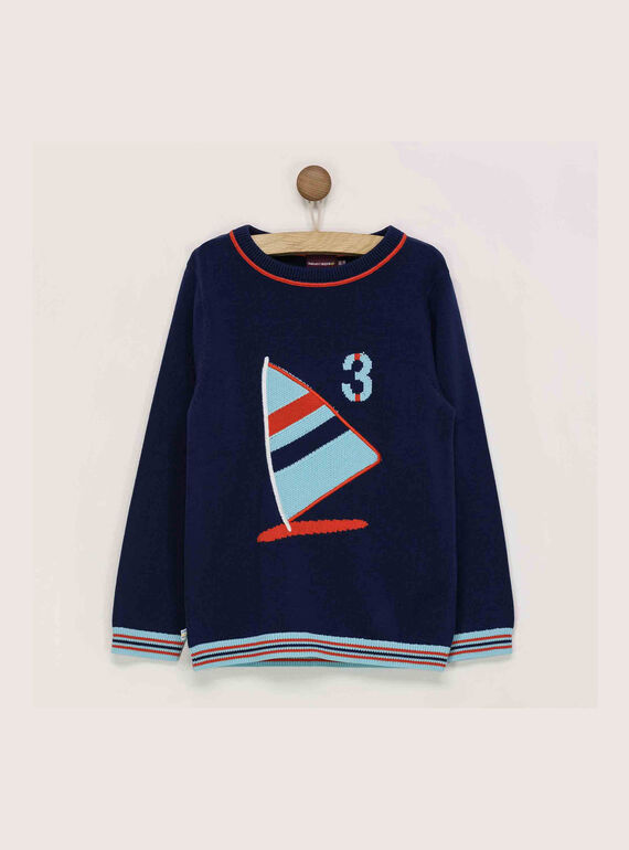 Mitternachtsblauer Pullover REMUAGE / 19E3PGD1PULC205