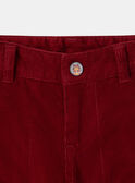 Rote Samthose LAROVAGE / 24H3PGR2PAN501