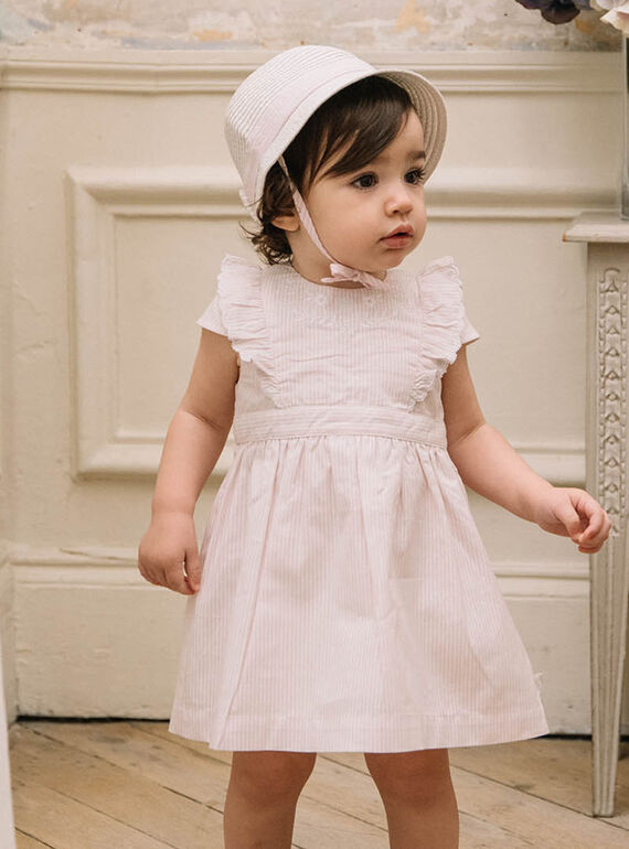 Baby Mädchen formelles Kleid und Blümchen CAJUSTINE / 22E1BFH1ROB301