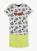 Strandoutfit ecru, gelb und blau für Kinder Junge CYOPLAGE4 / 22E3PGS3ENS001