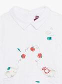 Ecrufarbenes Polohemd für Baby Jungen mit Elefantenmotiven CATARNO / 22E1BGM1POL001