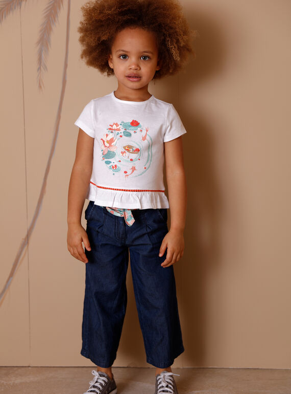 Weite Denim-Hose mit Gürtel ZEPALAZETTE / 21E2PFI1PANK005