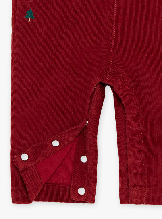 Lange rote Cord-Latzhose DAPAULIN / 22H1BGX1SALF512
