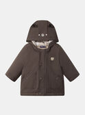 2-in-1-Parka mit langen Ärmeln in Braun oder Beige mit Bärenprint, Baby, Jungen NINATHAN / 25H1BGE1PAR816