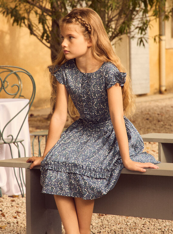 Geblümtes Kleid mit Rüschen MRENOUETTE / 25E2PFL1ROB070