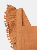 Plumetis-Strampler aus Popeline in Orange. KAZITA / 24E1BFS1BARE405