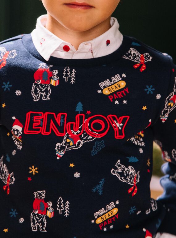 Langärmeliges Sweatshirt mit Eisbärendruck DUPOMAGE / 22H3PG61SWEC205