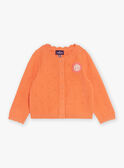Orangefarbene Strickjacke mit langen Ärmeln GAANNE / 23H1BF71CARE413