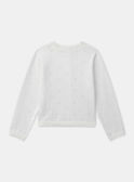 Ecrufarbene Strickjacke im Lochstrick  MREGETTE / 25E2PFL1CAR001