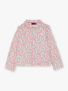 Langarm-Shirt für Mädchen mit Blumendruck BAFERETTE / 21H2PF11CHE001