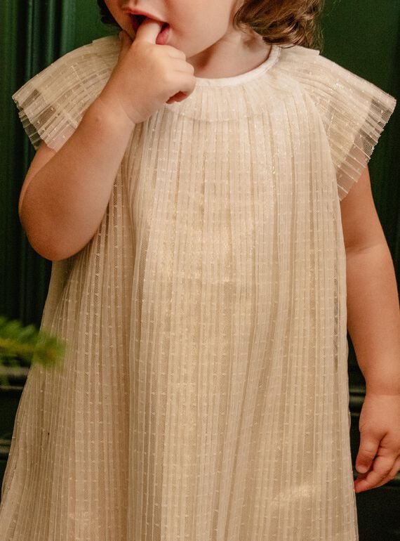 Plissee-Kleid aus Tüll DAVOLIE / 22H1BF62ROB005