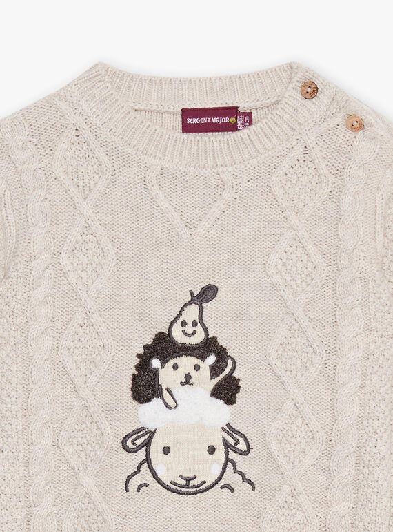 Pullover aus meliertem Fantasiestrick DALUGO / 22H1BGR1PULA011