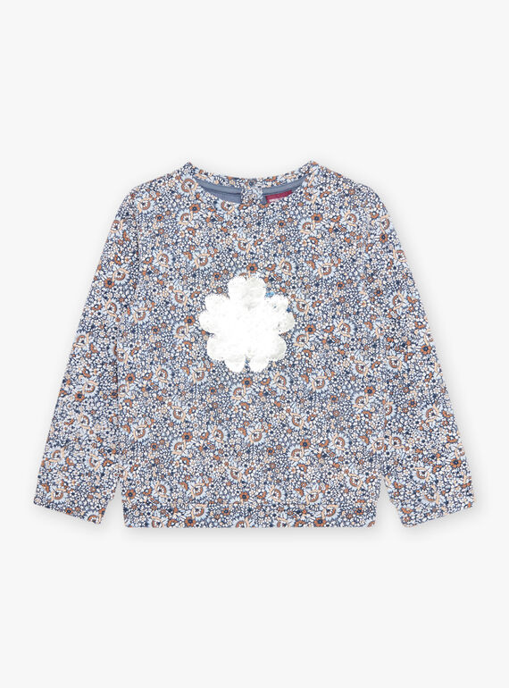 Sweatshirt mit Blumenmuster und Schneeflockenmotiv aus Wendepailletten DIASWETTE / 22H2PFY1SWEC206