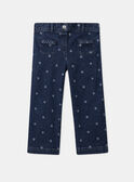 Jeans mit weiten Beinen und Blumen MEJEANETTE / 25E2PF81JEAK005