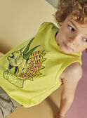 Blaues Tank-Top mit Hai-Muster Kind Junge CYDEBAGE4 / 22E3PGT2DEB108