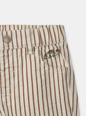 Gestreifte Bermuda-Shorts zum Hochkrempeln MAODRAN / 25E1BGO1BER080