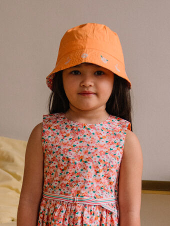 Wendbarer geblümter Hut aus Baumwolle für Kind Mädchen CHAPETTE / 22E4PFM1CHAD322