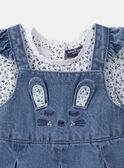 Set mit Body und Schürzenkleid in Blau und Ecru LACELIA / 24H1BFJ1ENS001