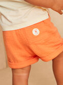 Shorts aus doppelter Baumwollgaze in Orange KAYOANN / 24E1BGS1SHO400