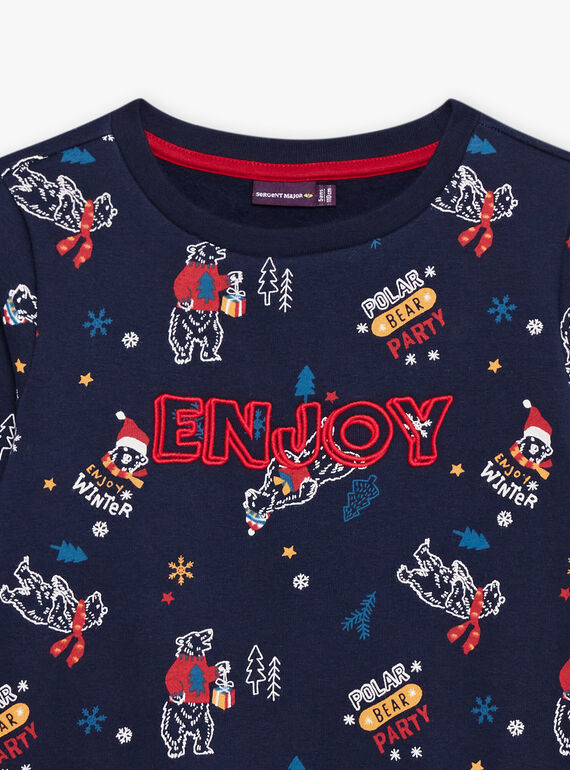 Langärmeliges Sweatshirt mit Eisbärendruck DUPOMAGE / 22H3PG61SWEC205