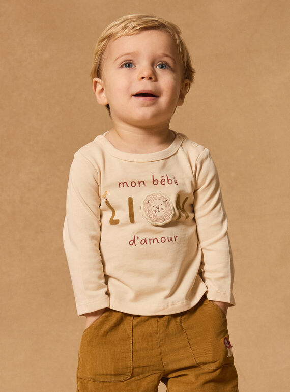 Langärmeliges T-Shirt mit Löwe MAACHILE / 25E1BG71TML114