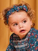 Entenblaues Stirnband mit Blumenmuster DAMINIE / 22H4BFU1BAN714