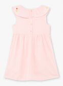 Rosa ärmelloses besticktes Kleid für Mädchen TAYEKETTE / 20E2PFZ5ROB312