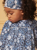 Blau-weißes Kleid mit Blumenmuster LACECILE / 24H1BFJ1ROB070