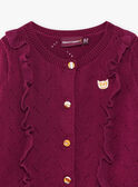 Lila Strickjacke mit Rüschendetails Baby Mädchen CAIRENE / 22E1BF92CAR708