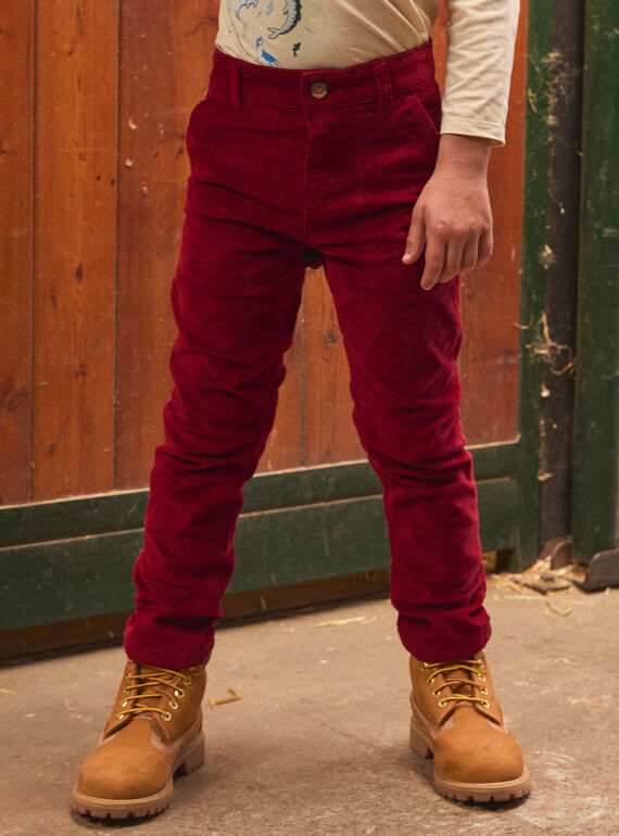 Rote Samthose LAROVAGE / 24H3PGR2PAN501