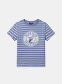 Gestreiftes T-Shirt mit Affe MEMONKAGE / 25E3PG81TMC221