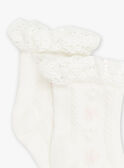 Elfenbeinfarbene Socken mit Lochmuster FAFLORE / 23E4BFI1SOQ005