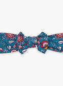 Entenblaues Stirnband mit Blumenmuster DAMINIE / 22H4BFU1BAN714