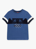 Kind Junge indigoblaues T-shirt CINOAGE / 22E3PGK2TMC703