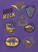 Violettes Kurzarm-T-Shirt mit Dinosaurier-Print KICHAGE / 24E3PGC3TMC708