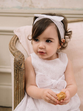 Baby Mädchen weißes Stirnband mit Blumendruck CAJODDY / 22E4BFH1BAN001