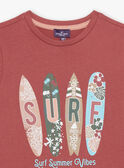 T-Shirt rot mit Surf-Muster FISURFAGE / 23E3PGD2TMC303