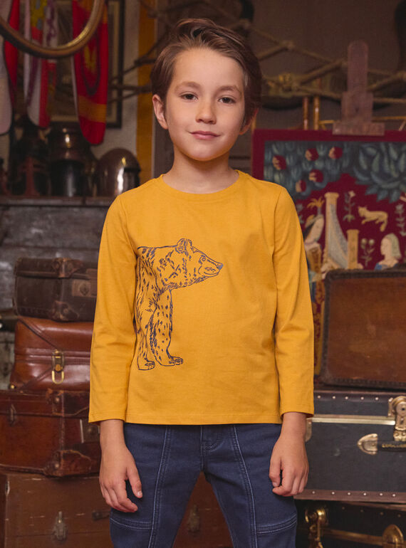 Yellow TEE SHIRT LS LYTICHAGE / 24H3PGO1TML107