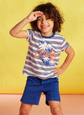 Strand-Outfit ecru, blau und rot für Kinder Junge CYOPLAGE3 / 22E3PGS4ENS001