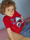 Rotes Hai-T-Shirt Kind Junge CYDOAGE3 / 22E3PGT1TMCF525