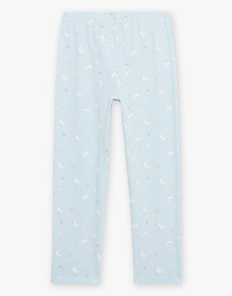 Blauer Pyjama mit Einhornmuster DOULIETTE / 22H5PF23PYJ222